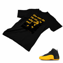 Load image into Gallery viewer, Jordan 12 University Gold Matching Custom Designed T shirt JD 12-17-11 - JD12-17-11b