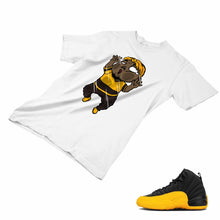 Load image into Gallery viewer, Jordan 12 University Gold Matching Custom Designed T shirt JD 12-17-14 - JD12-17-14a