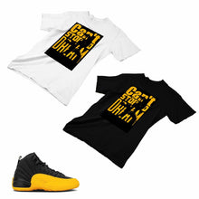 Load image into Gallery viewer, Jordan 12 University Gold Matching Custom Designed T shirt JD 12-17-1 - JD12-17-1