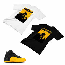 Load image into Gallery viewer, Jordan 12 University Gold Matching Custom Designed T shirt JD 12-17-2 - JD12-17-2