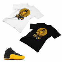 Load image into Gallery viewer, Jordan 12 University Gold Matching Custom Designed T shirt JD 12-17-5 - JD12-17-5