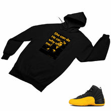 Load image into Gallery viewer, Jordan 12 University Gold Matching Custom Designed Hoodies JD 12-17-11 - JD12-17-H-11b