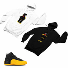 Load image into Gallery viewer, Jordan 12 University Gold Matching Custom Designed Hoodies JD 12-17-21 - JD12-17-H-21
