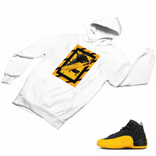Load image into Gallery viewer, Jordan 12 University Gold Matching Custom Designed Hoodies JD 12-17-23 - JD12-17-H-23a