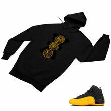 Load image into Gallery viewer, Jordan 12 University Gold Matching Custom Designed Hoodies JD 12-17-8 - JD12-17-H-8b