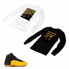 Load image into Gallery viewer, Jordan 12 University Gold Matching Custom Designed Long Sleeve T shirt JD 12-17-11 - JD12-17-L-11