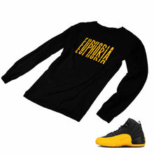Load image into Gallery viewer, Jordan 12 University Gold Matching Custom Designed Long Sleeve T shirt JD 12-17-13 - JD12-17-L-13b