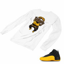 Load image into Gallery viewer, Jordan 12 University Gold Matching Custom Designed Long Sleeve T shirt JD 12-17-14 - JD12-17-L-14a