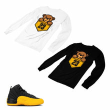 Load image into Gallery viewer, Jordan 12 University Gold Matching Custom Designed Long Sleeve T shirt JD 12-17-18 - JD12-17-L-18