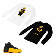 Load image into Gallery viewer, Jordan 12 University Gold Matching Custom Designed Long Sleeve T shirt JD 12-17-19 - JD12-17-L-19