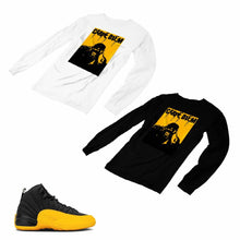 Load image into Gallery viewer, Jordan 12 University Gold Matching Custom Designed Long Sleeve T shirt JD 12-17-2 - JD12-17-L-2
