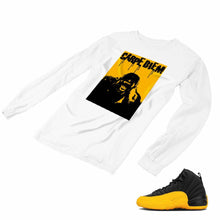 Load image into Gallery viewer, Jordan 12 University Gold Matching Custom Designed Long Sleeve T shirt JD 12-17-2 - JD12-17-L-2a