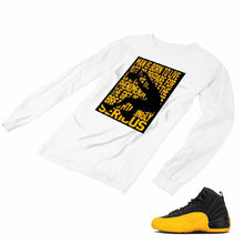Load image into Gallery viewer, Jordan 12 University Gold Matching Custom Designed Long Sleeve T shirt JD 12-17-9 - JD12-17-L-9a