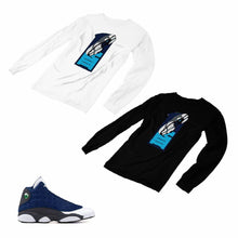 Load image into Gallery viewer, Jordan 13 flint grey Matching Custom Designed Long Sleeve T shirt JD 13-18-1 - JD13-18-L-1