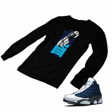 Load image into Gallery viewer, Jordan 13 flint grey Matching Custom Designed Long Sleeve T shirt JD 13-18-1 - JD13-18-L-1b