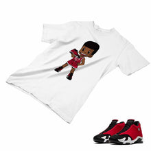 Load image into Gallery viewer, Jordan 14 Retro Gym Red Matching Custom Designed T shirt JD 14-7-9 - JD14-7-9a