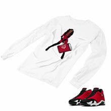 Load image into Gallery viewer, Jordan 14 Retro Gym Red Matching Custom Long Sleeve T shirt JD 14-7-11 - JD14-7-L-11a