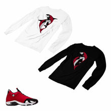 Load image into Gallery viewer, Jordan 14 Retro Gym Red Matching Custom Long Sleeve T shirt JD 14-7-12 - JD14-7-L-12