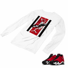 Load image into Gallery viewer, Jordan 14 Retro Gym Red Matching Custom Long Sleeve T shirt JD 14-7-20 - JD14-7-L-20a