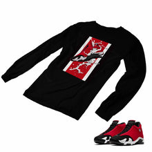 Load image into Gallery viewer, Jordan 14 Retro Gym Red Matching Custom Long Sleeve T shirt JD 14-7-20 - JD14-7-L-20b