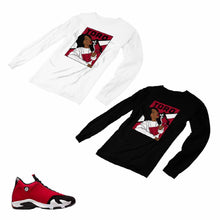 Load image into Gallery viewer, Jordan 14 Retro Gym Red Matching Custom Long Sleeve T shirt JD 14-7-5 - JD14-7-L-5