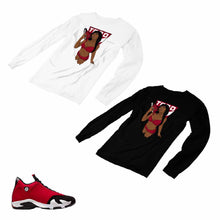 Load image into Gallery viewer, Jordan 14 Retro Gym Red Matching Custom Long Sleeve T shirt JD 14-7-7 - JD14-7-L-7