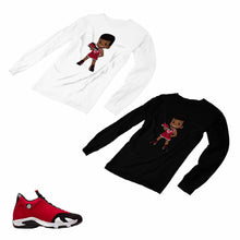 Load image into Gallery viewer, Jordan 14 Retro Gym Red Matching Custom Long Sleeve T shirt JD 14-7-9 - JD14-7-L-9