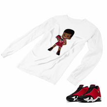 Load image into Gallery viewer, Jordan 14 Retro Gym Red Matching Custom Long Sleeve T shirt JD 14-7-9 - JD14-7-L-9a