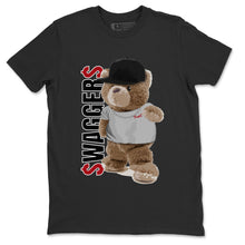 Load image into Gallery viewer, Bear Swaggers T-Shirt - Air Jordan 1 Smoke Grey - air-jordan-1-smoke-grey-og-retro-sneaker-match-tees-bear-swagger-black-shirt-2