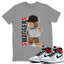 Load image into Gallery viewer, Bear Swaggers T-Shirt - Air Jordan 1 Smoke Grey - air-jordan-1-smoke-grey-og-retro-sneaker-match-tees-bear-swagger-heather-grey-shirt