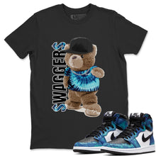 Load image into Gallery viewer, Bear Swaggers T-Shirt - Air Jordan 1 Tie-Dye - air-jordan-1-tie-dye-sneaker-match-tees-bear-swaggers-black-shirts
