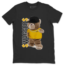Load image into Gallery viewer, Bear Swaggers T-Shirt - Air Jordan 12 University Gold - air-jordan-12-university-gold-sneaker-match-tees-bear-swaggers-black-shirt-2