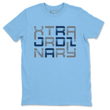 Load image into Gallery viewer, Extra Ordinary T-Shirt - Air Jordan 13 Flint - air-jordan-13-flint-grey-matching-t-shirt-extra-ordinary-carolina-blue-tee-2_26ef0657-f801-4707-93fe-468a29ec7591