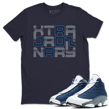 Load image into Gallery viewer, Extra Ordinary T-Shirt - Air Jordan 13 Flint - air-jordan-13-flint-grey-matching-t-shirt-extra-ordinary-navy-tee_5240bdfb-3322-4642-93ed-cba5631ac448