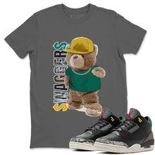 Load image into Gallery viewer, Bear Swaggers T-Shirt - Air Jordan 3 Animal Instinct 2.0 - air-jordan-3-animal-instinct-2-0-matching-t-shirt-bear-swaggers-cool-grey-tee