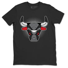 Load image into Gallery viewer, Bull Head Black T-Shirt - Air Jordan 3 Black Cement - air-jordan-3-retro-se-og-black-cement-shoe-match-tee-bull-head-black-t-shirt-2