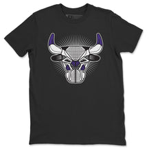 Load image into Gallery viewer, Bull Head Black T-Shirt - Air Jordan 4 Court Purple - air-jordan-4-court-purple-sneaker-release-tees-aj4-bull-head-black-shirt-2