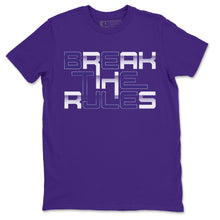 Load image into Gallery viewer, Break The Rules T-Shirt - Air Jordan 4 Court Purple - air-jordan-4-court-purple-sneaker-release-tees-matching-break-the-rules-purple-t-shirt-2