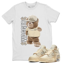 Load image into Gallery viewer, Bear Swaggers T-Shirt - Air Jordan 4 X OFF-WHITE Sail - air-jordan-4-off-white-sail-sneaker-match-tees-bear-swaggers-white-shirt