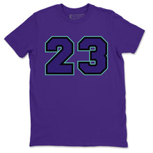 Load image into Gallery viewer, 23 T-Shirt - Air Jordan 5 Purple Grape - air-jordan-5-alternative-purple-grape-sneaker-match-tees-number-23-purple-shirt-2
