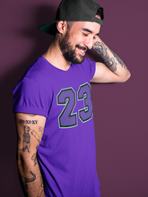 Load image into Gallery viewer, 23 T-Shirt - Air Jordan 5 Purple Grape - air-jordan-5-alternative-purple-grape-sneaker-match-tees-number-23-purple-shirt-3