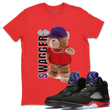 Load image into Gallery viewer, Bear Swaggers T-Shirt - Air Jordan 5 Top 3 - air-jordan-5-top-3-match-t-shirt-bear-swaggers-red-tee
