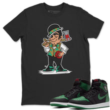 Load image into Gallery viewer, Boston Lumberjack Black T-Shirt - Air Jordan 1 Pine Green - boston_lumberjack-black-t-shirt-air_jordan_1-aj1_pine_green-shoe-match-tee-sneaker-release-tees