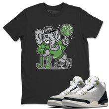 Load image into Gallery viewer, AJ3 Elephant Black T-Shirt - Air Jordan 3 Chlorophyll - chlorophyll-air-jordan-3-sneaker-release-tees-aj-3-elephant-tee-black