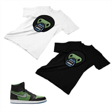 Load image into Gallery viewer, Jordan 1 Black Green Matching Custom Designed T shirt JD 1-70-10 - jd1-70-10