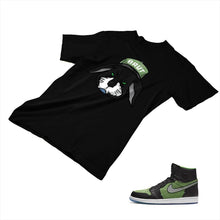 Load image into Gallery viewer, Jordan 1 Black Green Matching Custom Designed T shirt JD 1-70-11 - jd1-70-11b