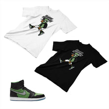 Load image into Gallery viewer, Jordan 1 Black Green Matching Custom Designed T shirt JD 1-70-13 - jd1-70-13