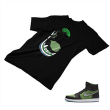 Load image into Gallery viewer, Jordan 1 Black Green Matching Custom Designed T shirt JD 1-70-16 - jd1-70-16b