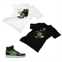 Load image into Gallery viewer, Jordan 1 Black Green Matching Custom Designed T shirt JD 1-70-17 - jd1-70-17