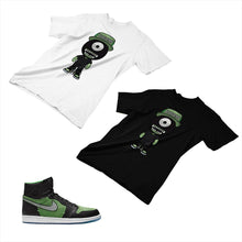 Load image into Gallery viewer, Jordan 1 Black Green Matching Custom Designed T shirt JD 1-70-1 - jd1-70-1